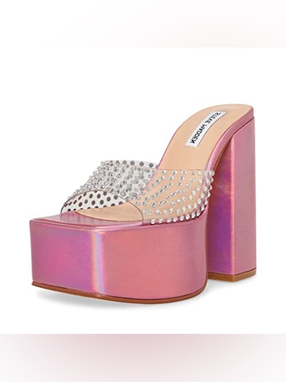 Steve Madden Women's Ruby Heeled Sandal Iridescent size 8